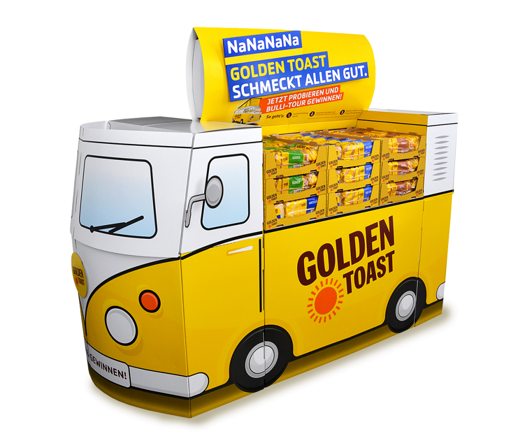 Aufsteller Golden Toast